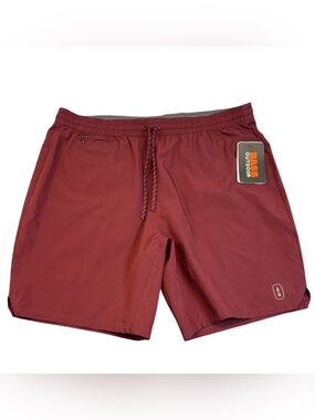 Bass Outdoor Canyon Loop Trail Shorts Men's Large Maroon 7.5" Inseam NWT